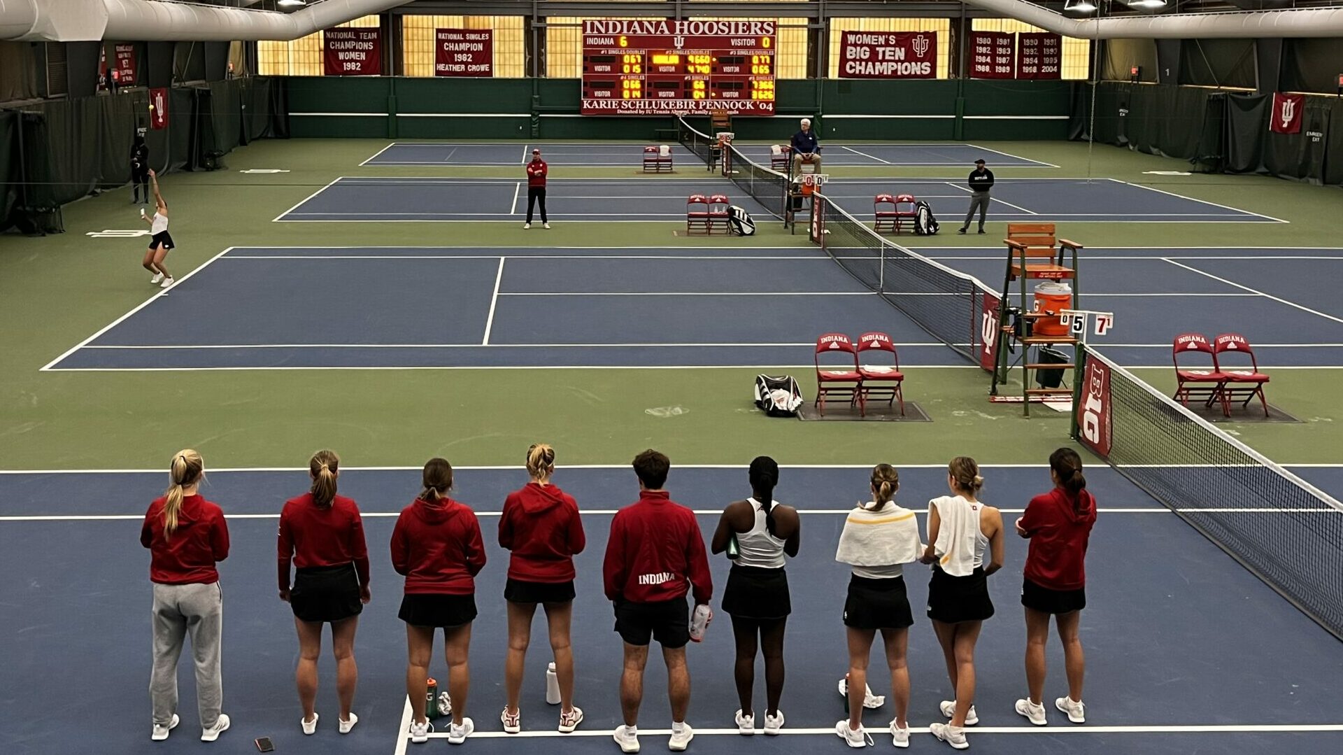IU Women’s Tennis sweeping victory at their opening matches