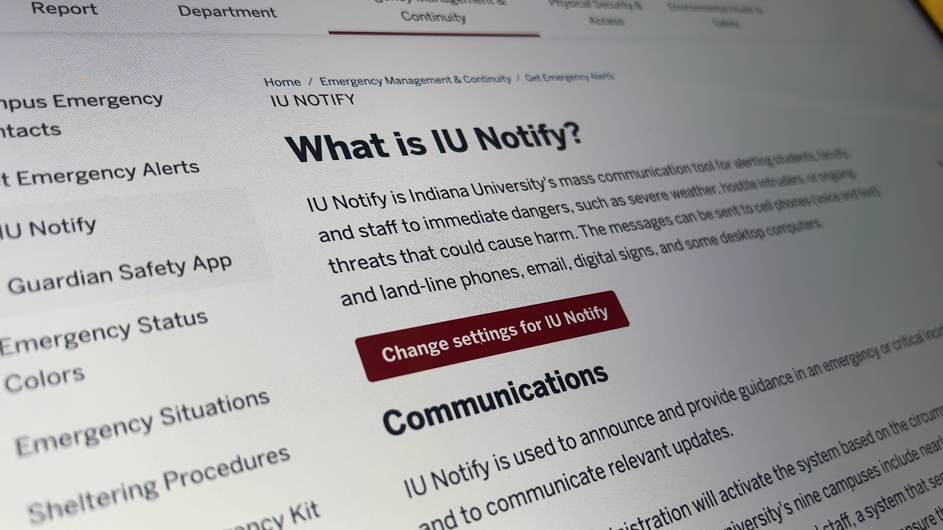 IU Notify text messages to begin March 28